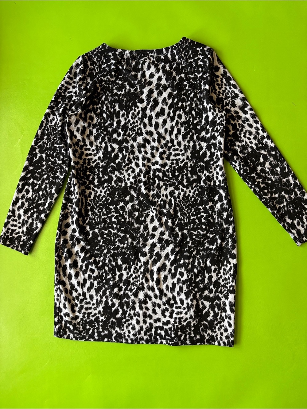 Michael Kors Black and White Animal Print Dress